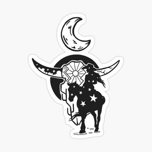 Chasin' Stars Cowgirl Sticker
